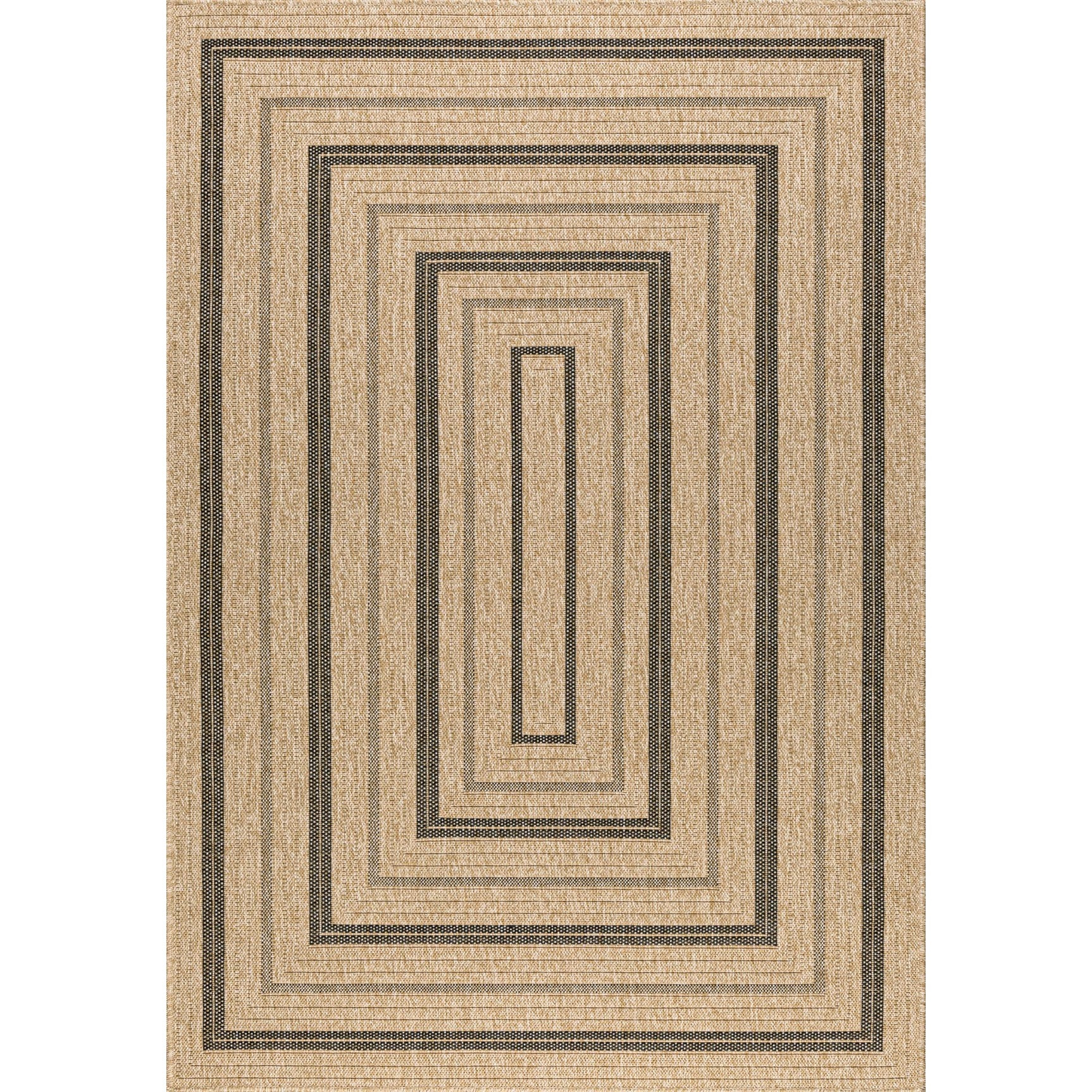 Nature - tapis effet jute noir