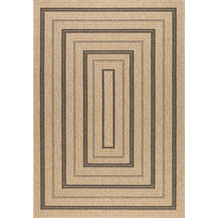 Nature - tapis effet jute noir