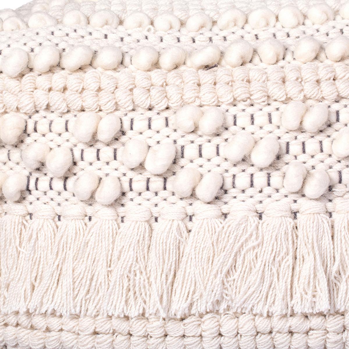 Tabouret HAJE Partiellement fabriqué à la main en Laine