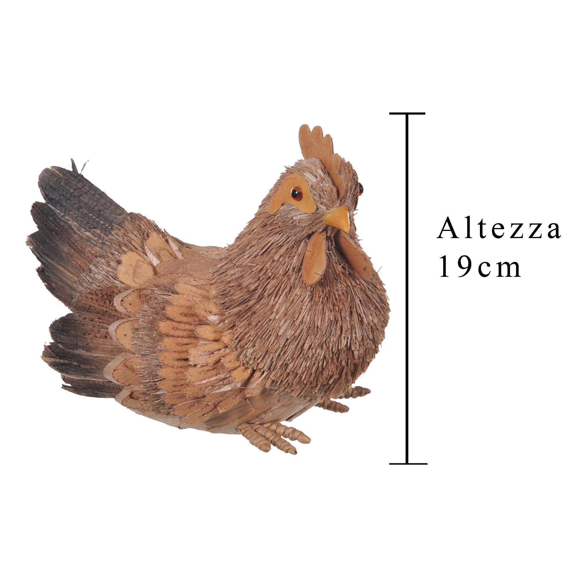 Gallina. Altezza 19 Cm - Pezzi 2 - 20X19X15cm - Colore: Altro - Bianchi Dino - Soggetti Pasquali, Conigli, Galline, Pecore Ecc