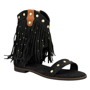 Sandalia boho flecos mujer plana