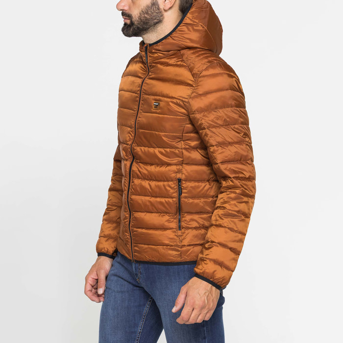 PIUMINO ULTRALEGGERO IN RIPSTOP CON CAPPUCCIO