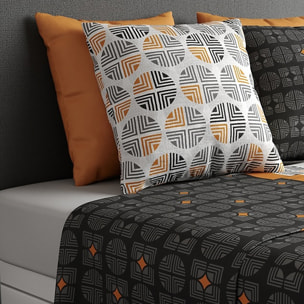 Parure de draps 100% coton imprimé - arturo - gris
