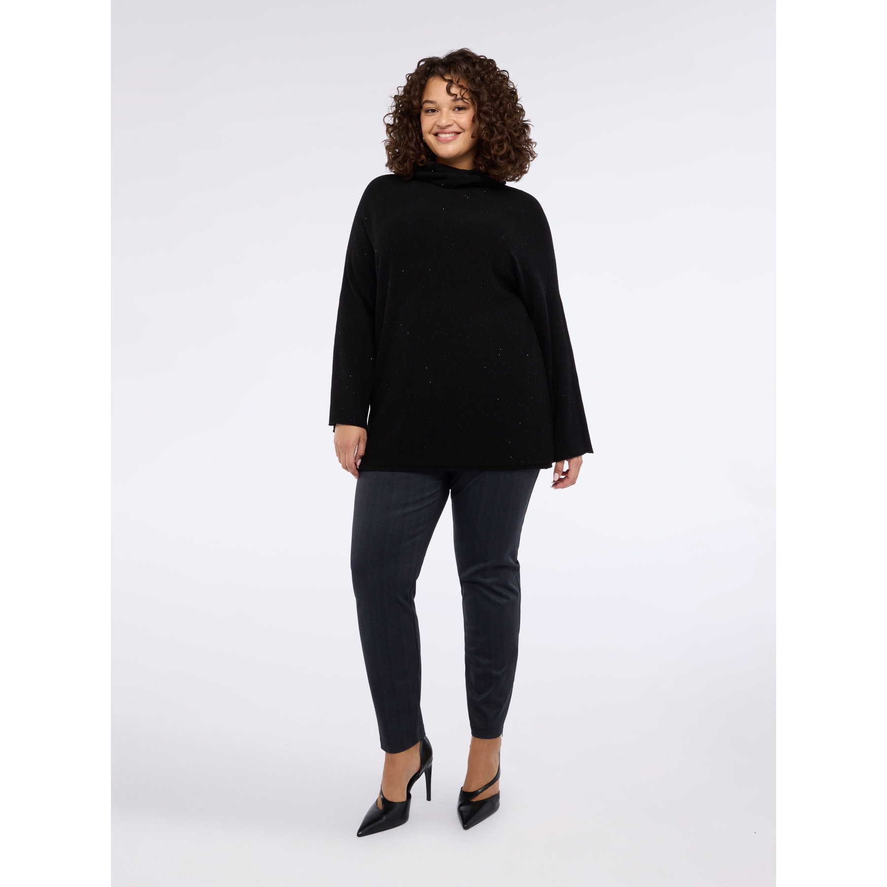 Fiorella Rubino - Pantalones skinny estampado espiga - Gris