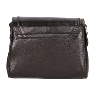 Borsa a tracolla da donna Made in Italy - Modello Faye - 100% pelle - 18.0 x 13.0 x 5.0 cm