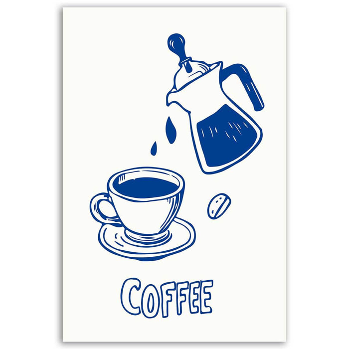 Tableau cafetière et tasse Coffee Toile imprimée