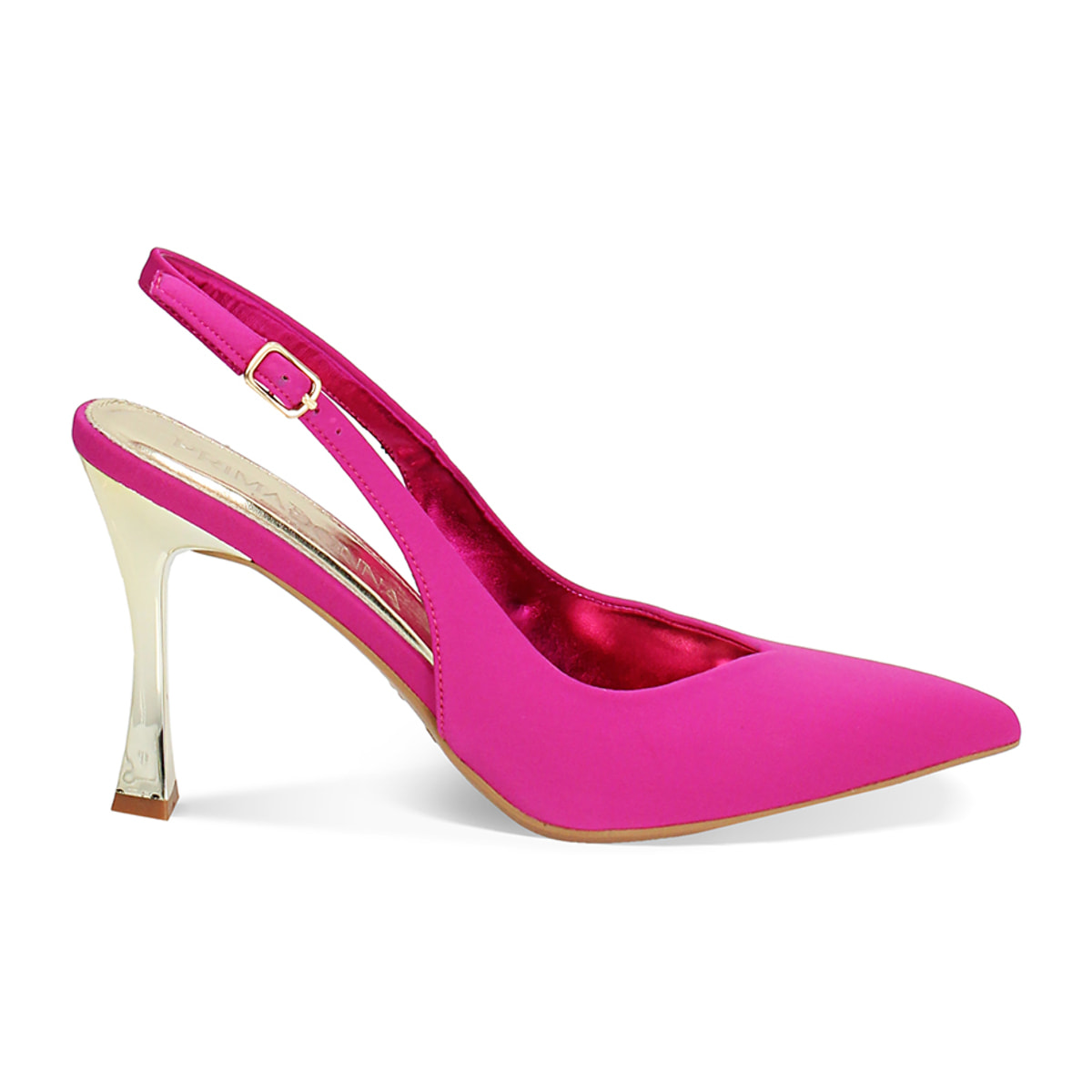Décolleté slingback donna fucsia, tacco 9,5 cm