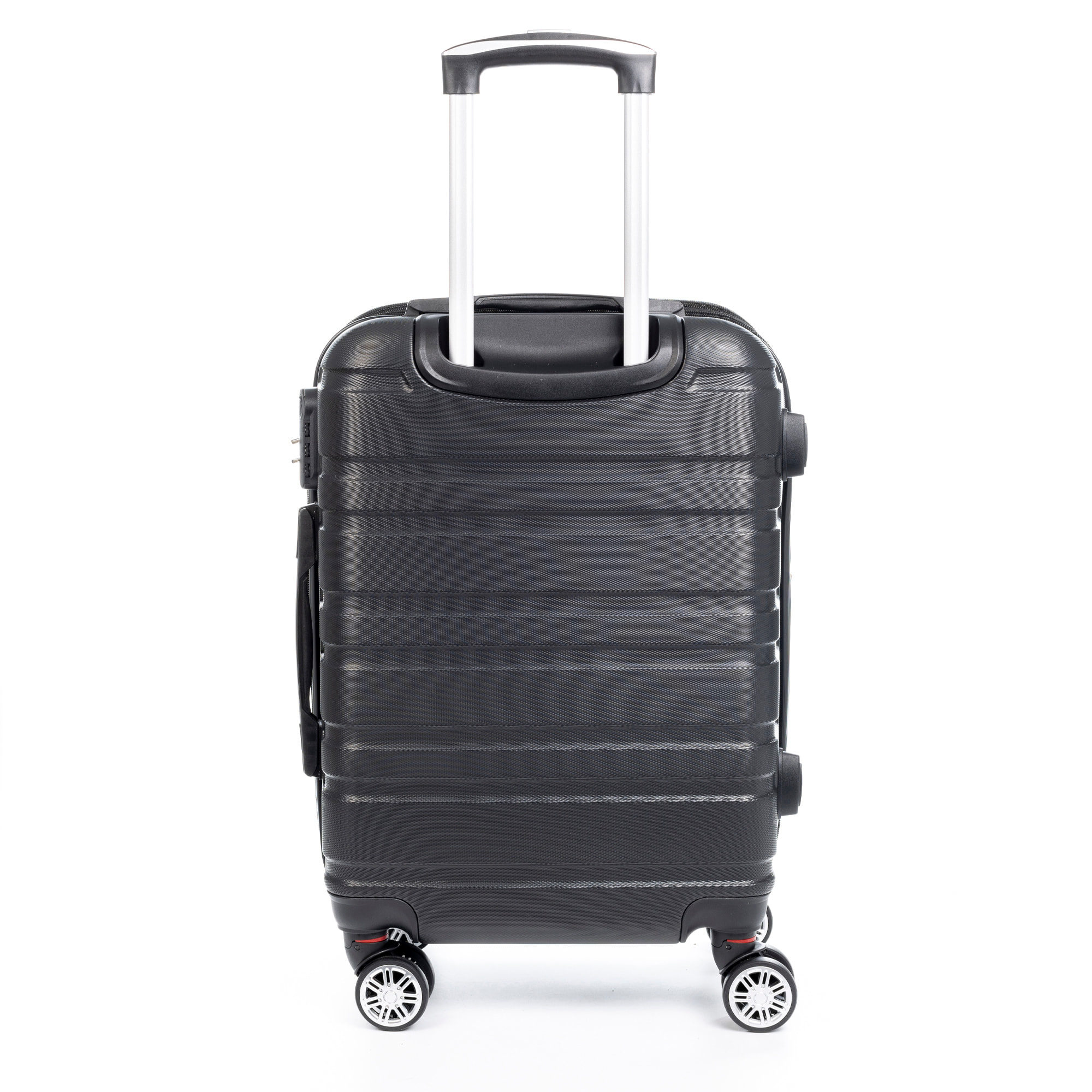 Juego de 3 maletas Trolley extensibles, en material ligero ABS de alta resistencia. Cerradura numérica, 4 ruedas giratorias 360°.