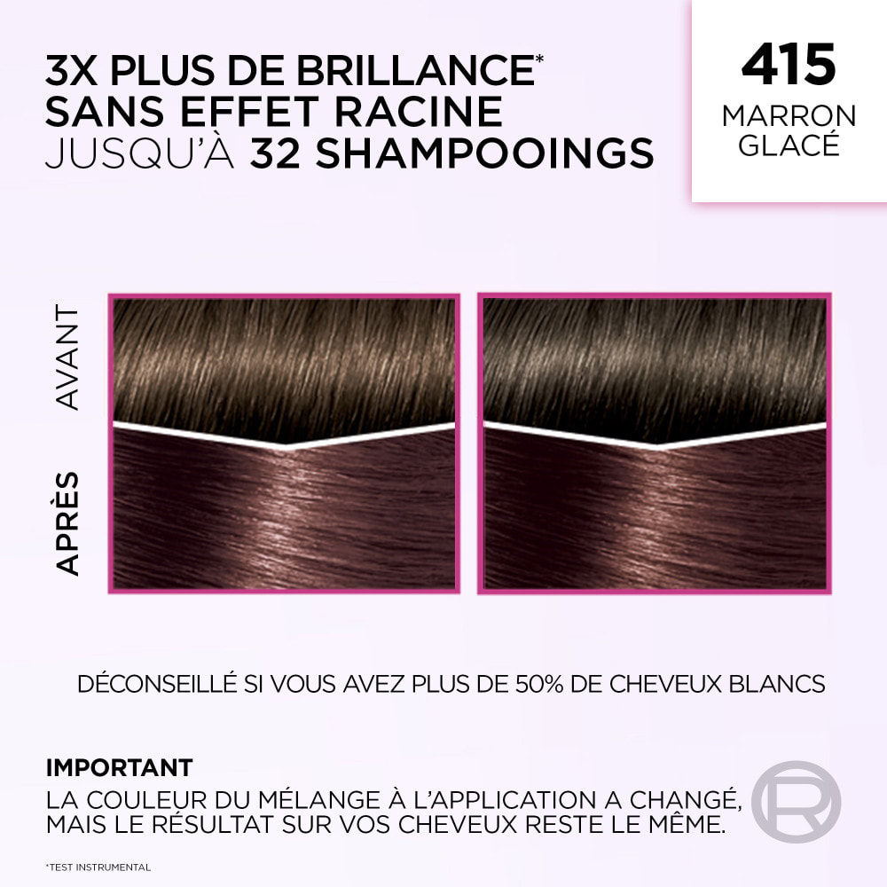 L'Oréal Paris Casting Crème Gloss Coloration 4.15 Marron glacé