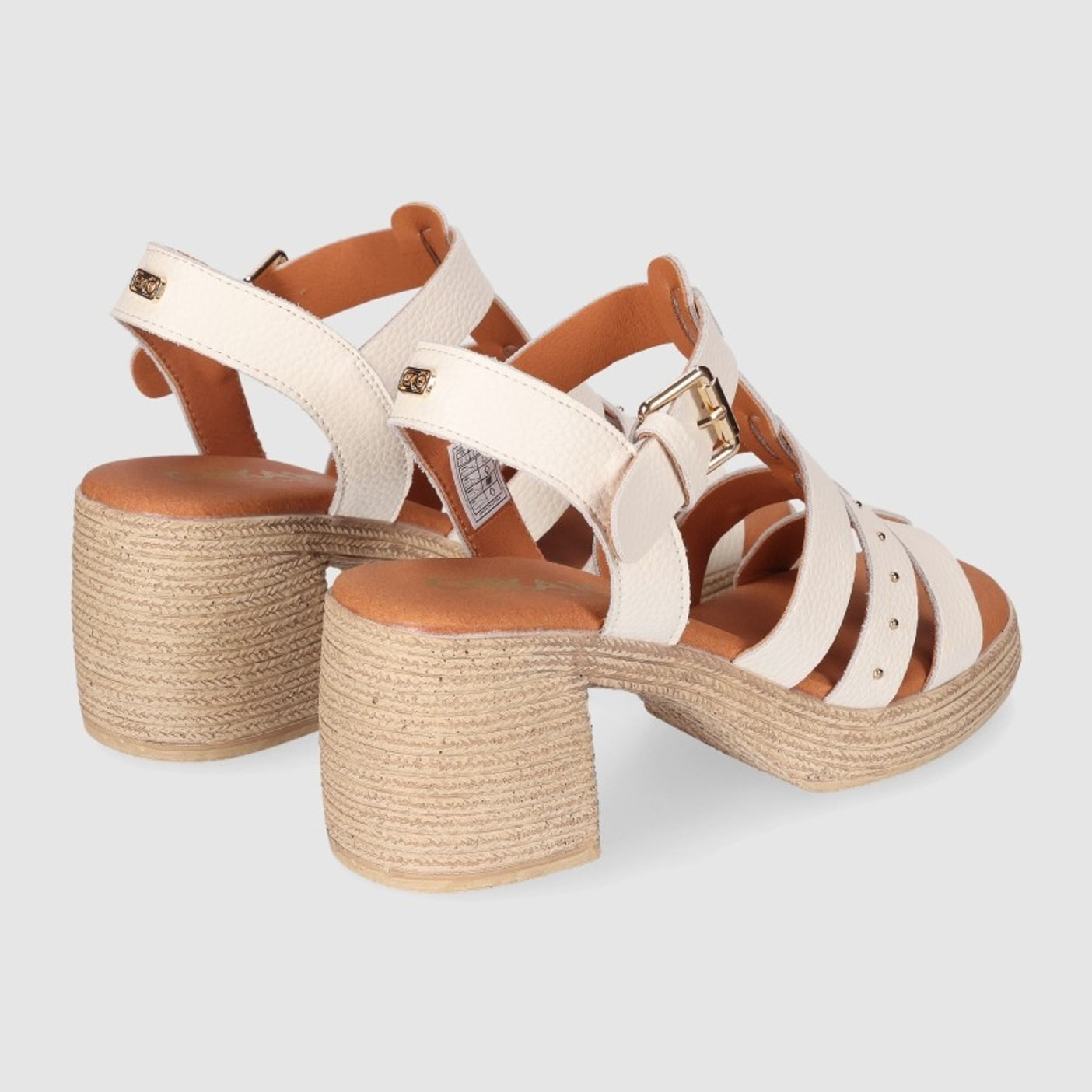 Sandalias de Piel - Blanco - Tacón: 7 cm