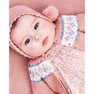 CHAQUETA JERSEY GRECA ROSA