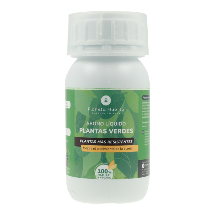 PLANETA HUERTO | Abono Líquido Plantas Verdes 250 ml Fertilizante Natural - Abono para Plantas Verdes en Interiores y Exteriores