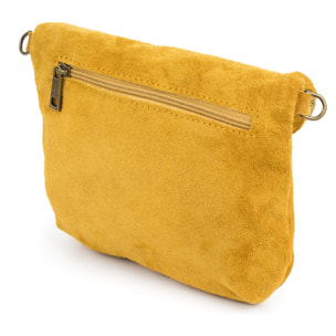 Cenerente Bolso bandolera Mujer.Piel auténtica Gamuza