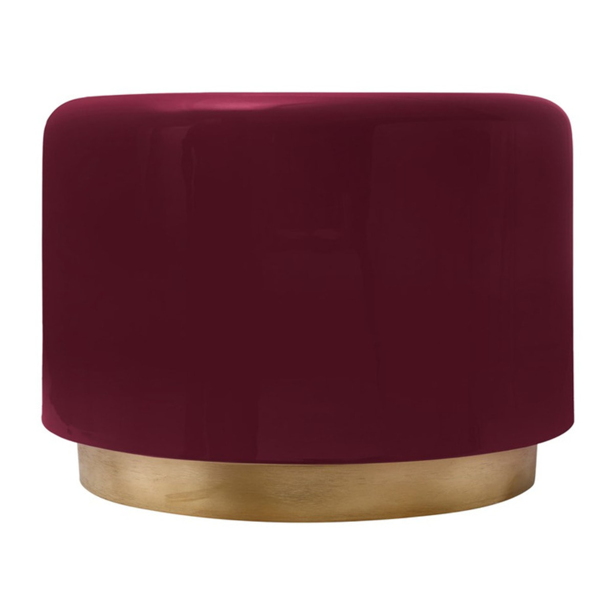Tavolino da salotto Art Deco in metallo bordeaux e oro