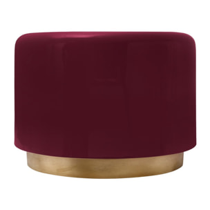 Tavolino da salotto Art Deco in metallo bordeaux e oro