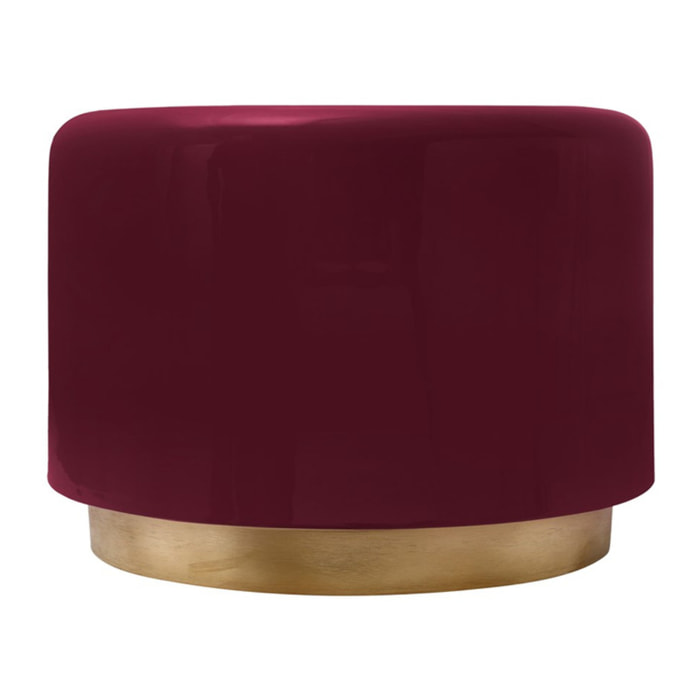 Tavolino da salotto Art Deco in metallo bordeaux e oro