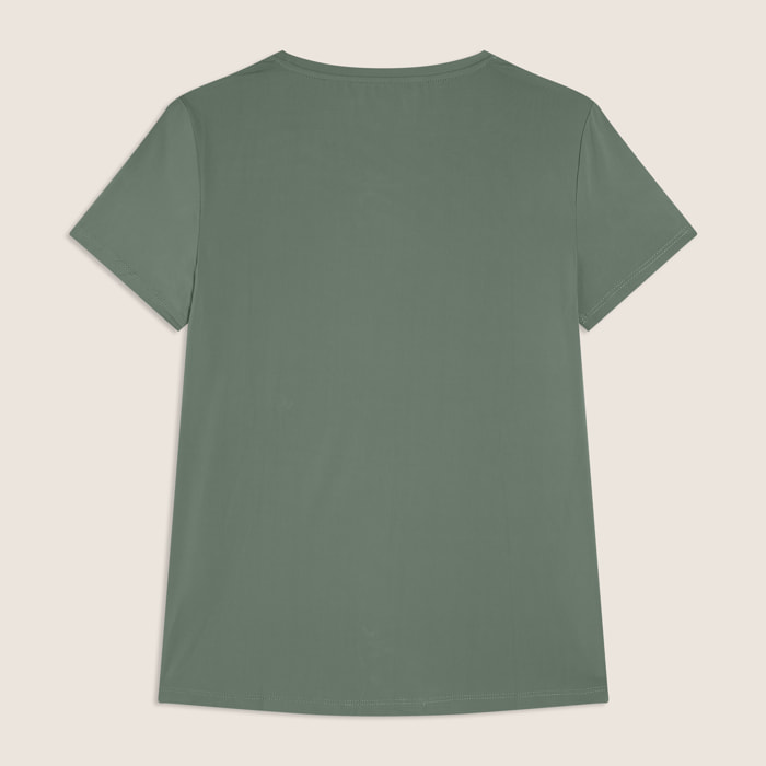 T-shirt regular in tessuto tecnico leggero
