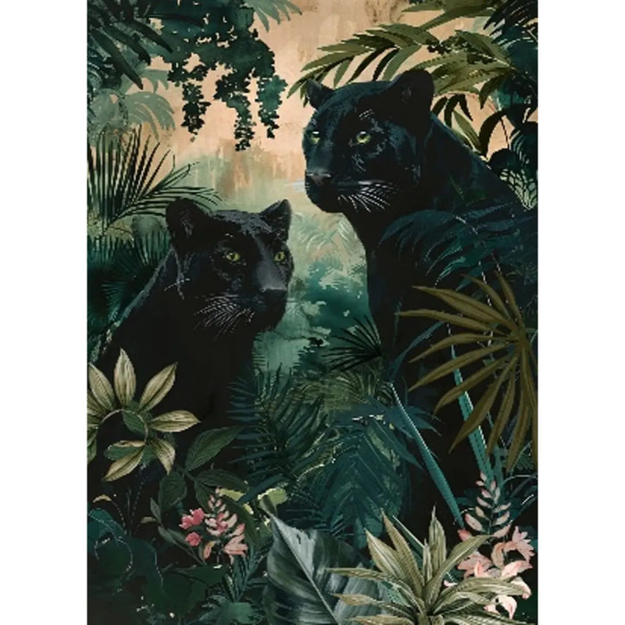 Toile imprimée encadrée Lacey vert 50x70cm