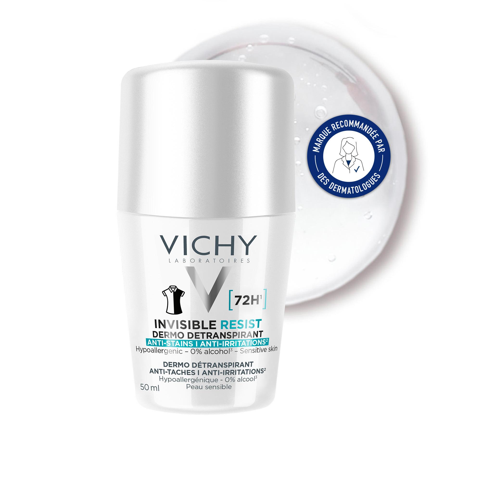 Vichy Dermo-détranspirant Invisible Protect 72h anti-taches anti-irritations 50ml