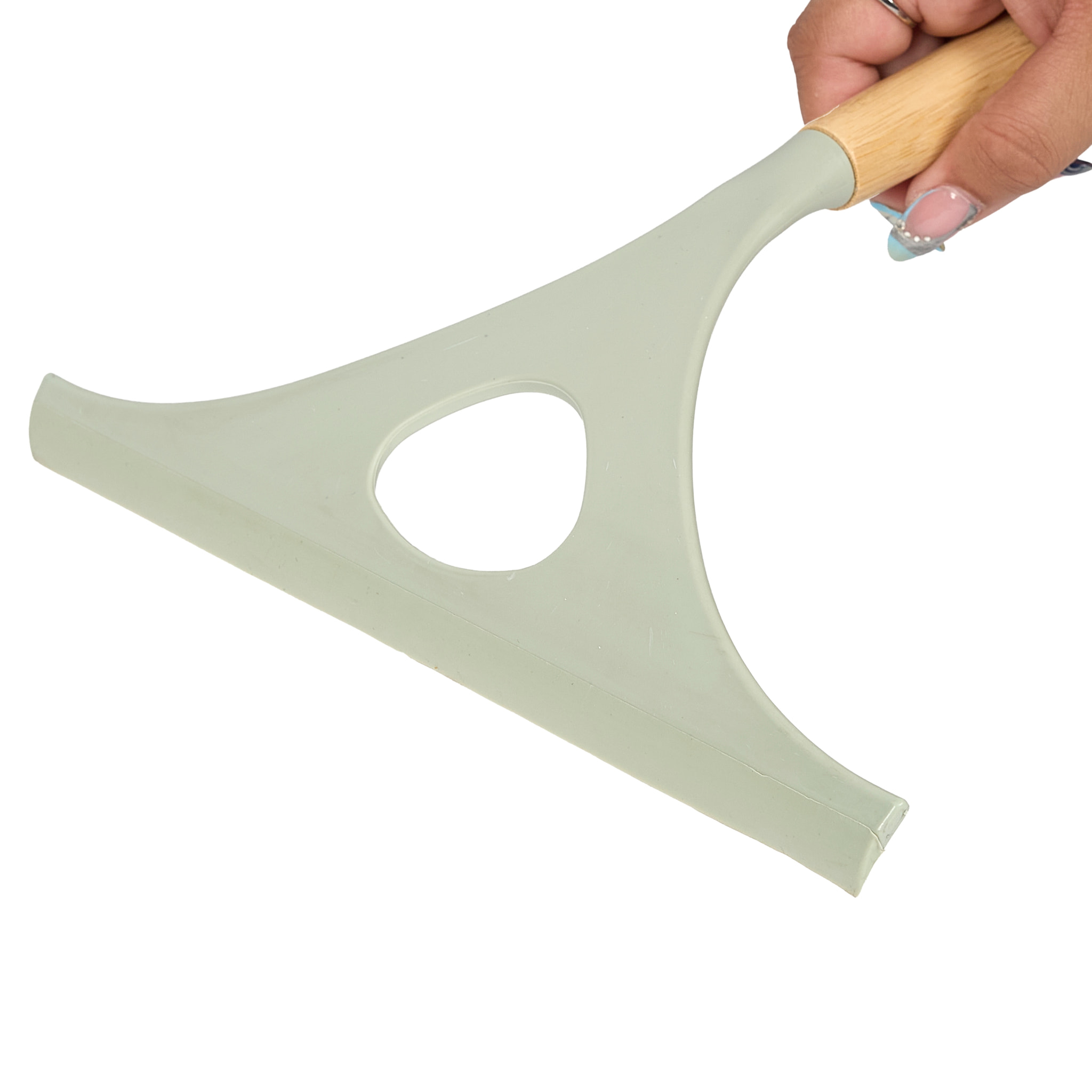 Raclette - JE CHERCHE UNE IDEE - Manche en Bambou - Nettoyage Vitres - Vert