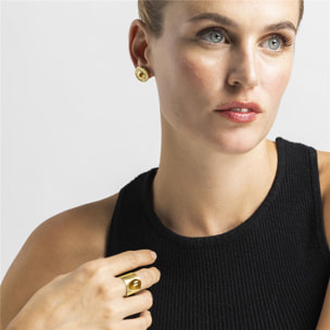 Anillo con Ojo de Tigre acabado oro 18k