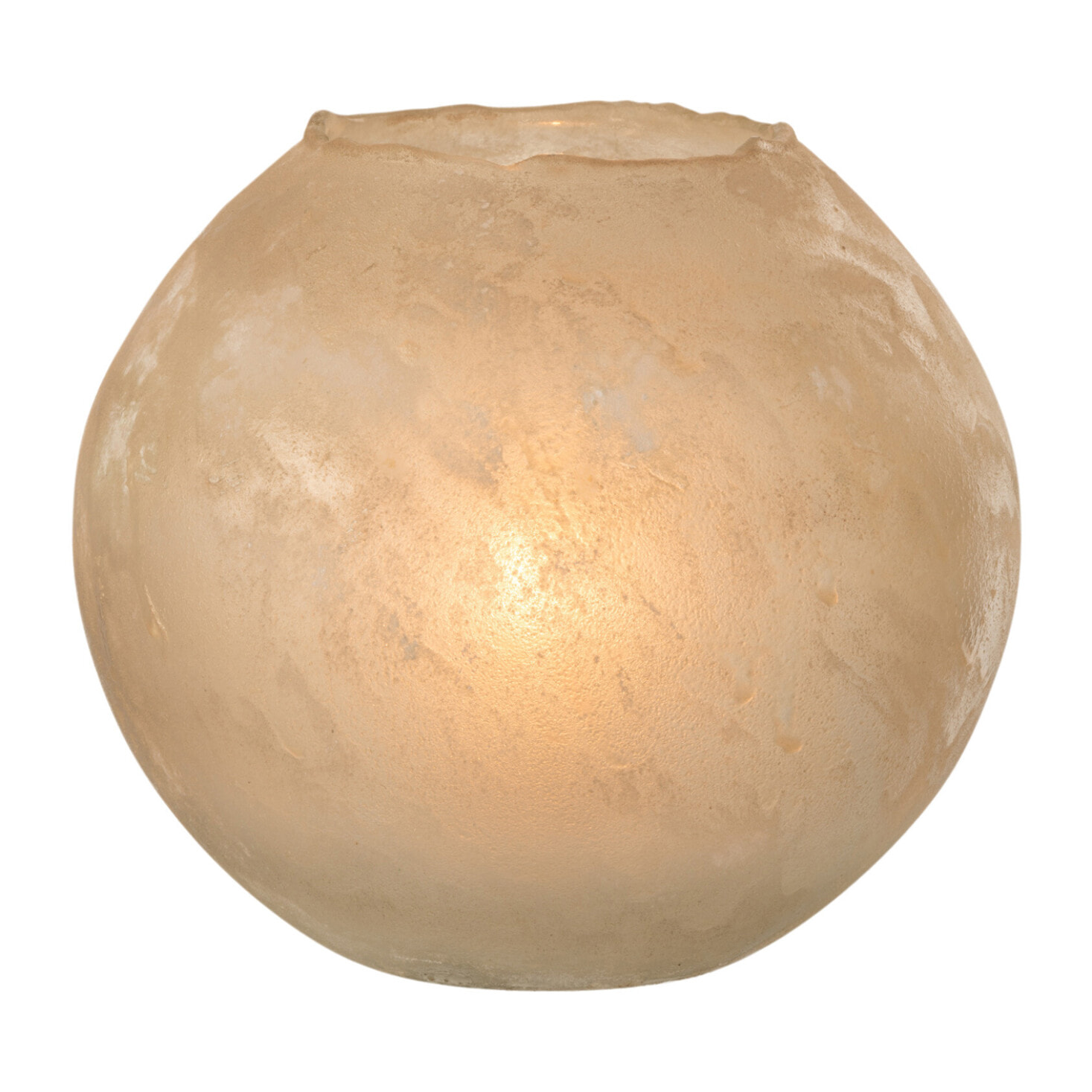 J-Line vase Soda Rond - verre - or - large - Ø 25 cm