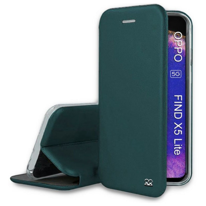 Etui IBROZ Oppo Find X5 Lite Etui Cuir Kaki