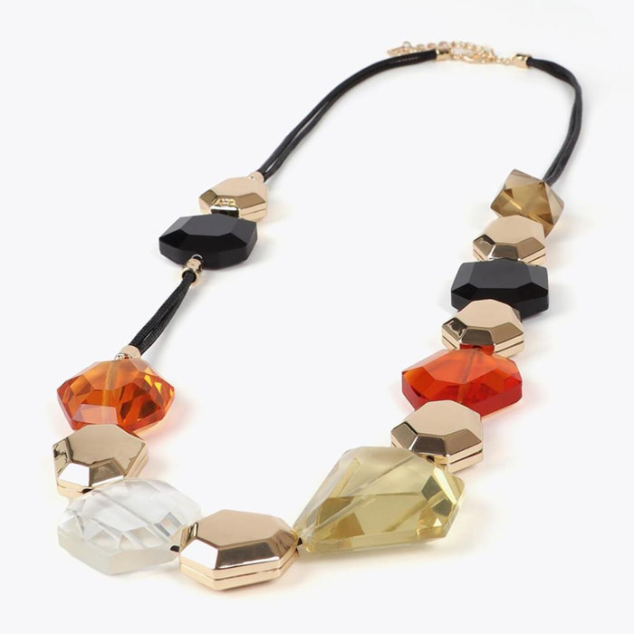 Collana a Pezzi Geometrici Combinati