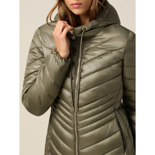 Oltre - Plumífero ligero con capucha - Verde militare