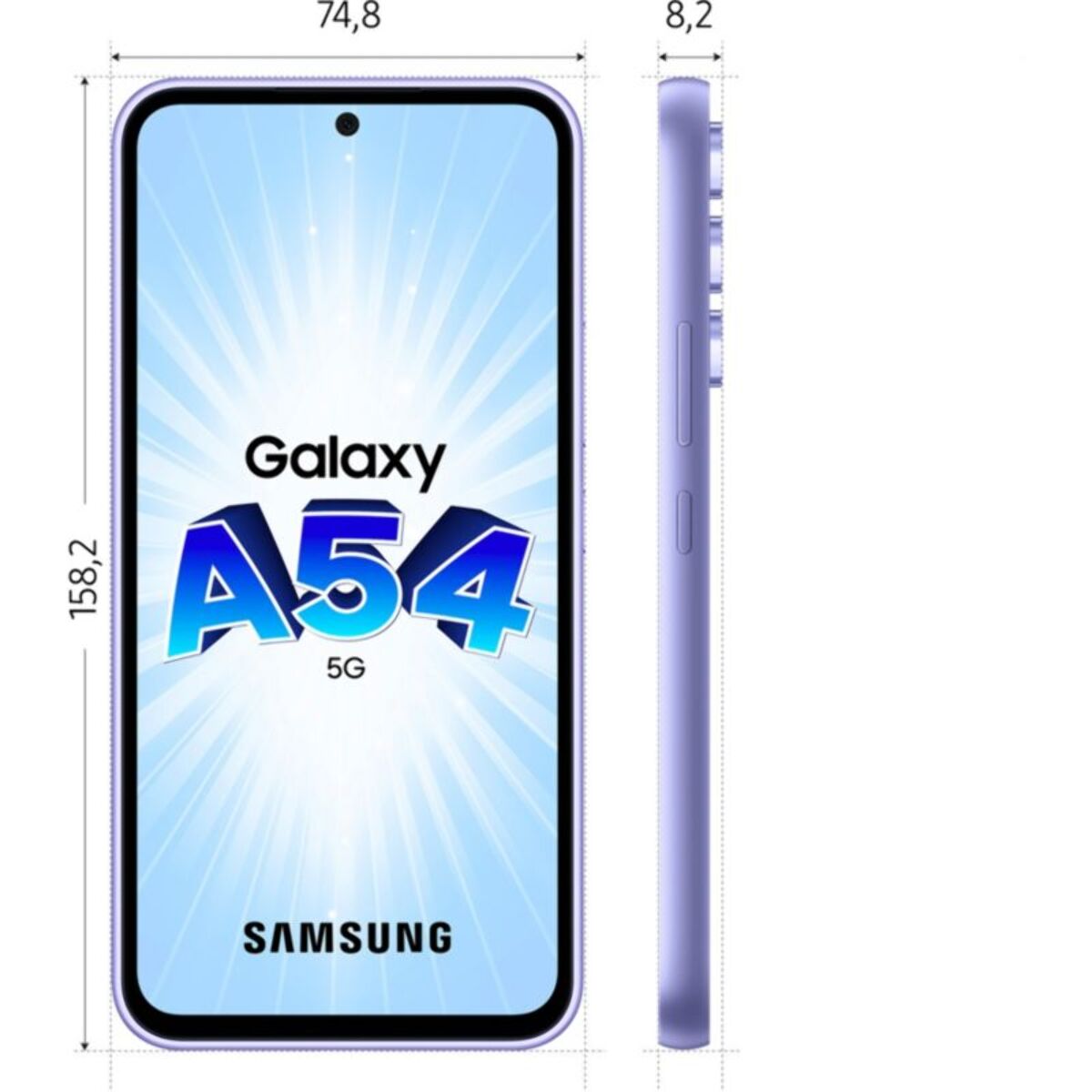 Smartphone SAMSUNG Galaxy A54 Lavande 256Go 5G