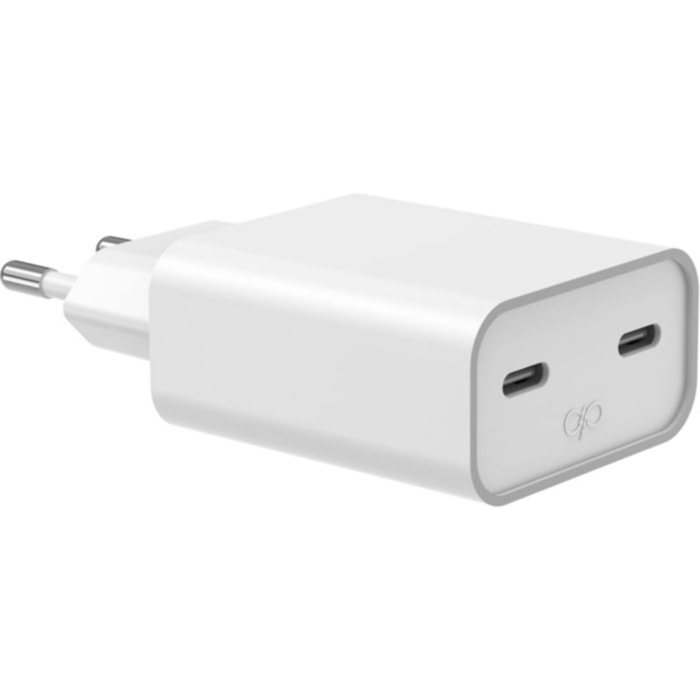 Chargeur FORCE POWER 2x USB-C 45W Recyclé Blanc