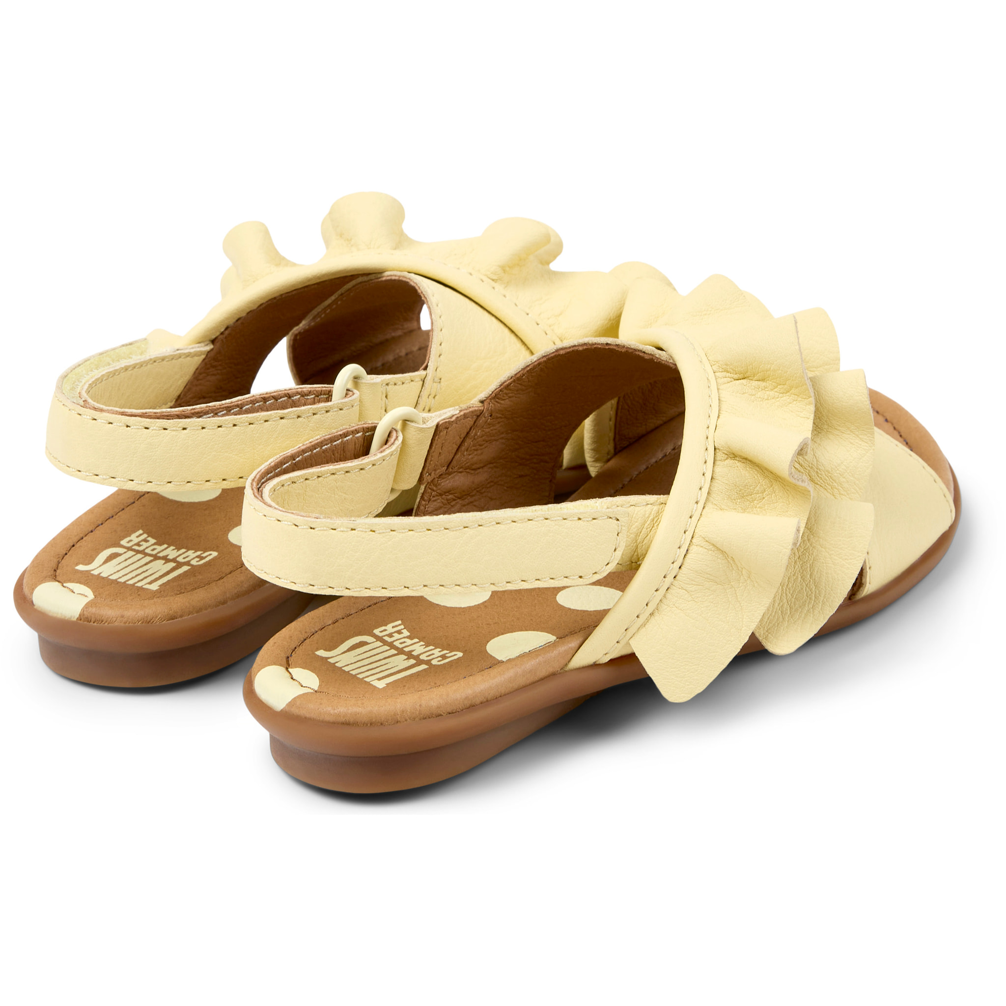 Sandalias - CAMPER Right Kids Twins - Amarillo - Cuero liso