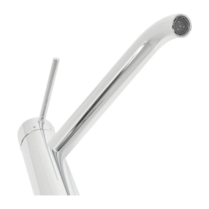 Aurum mitigeur lavabo inoxydable, à levier, sans vidage, chrome brillant SATBAUR285CR avec une garantie de 5 ans