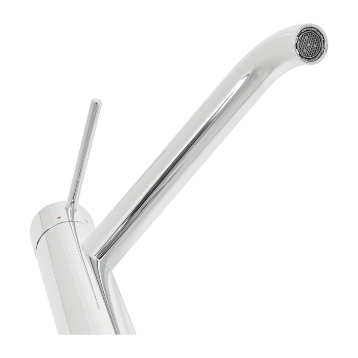 Aurum mitigeur lavabo inoxydable, à levier, sans vidage, chrome brillant SATBAUR285CR avec une garantie de 5 ans