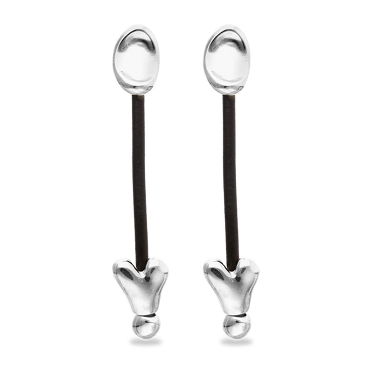 Pendiente PÁLPITO PLATEADO U