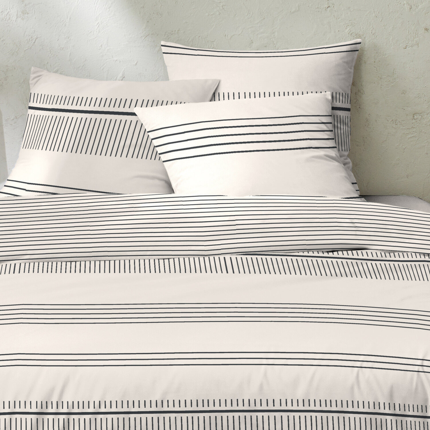 Parure housse de couette 3pcs 100% 100% coton 57 fils_hugo ficelle