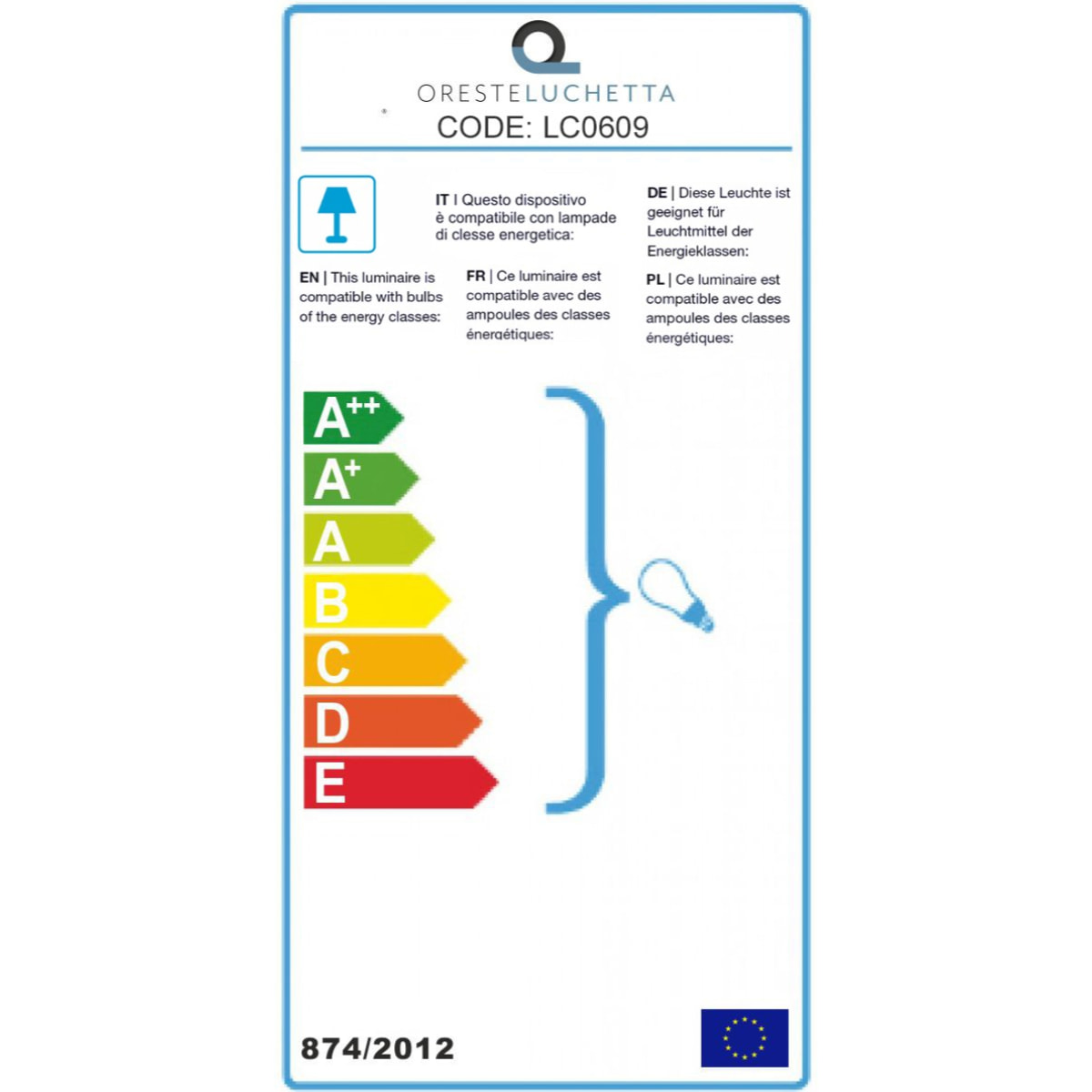 Oresteluchetta Lampadario STACK multicolore