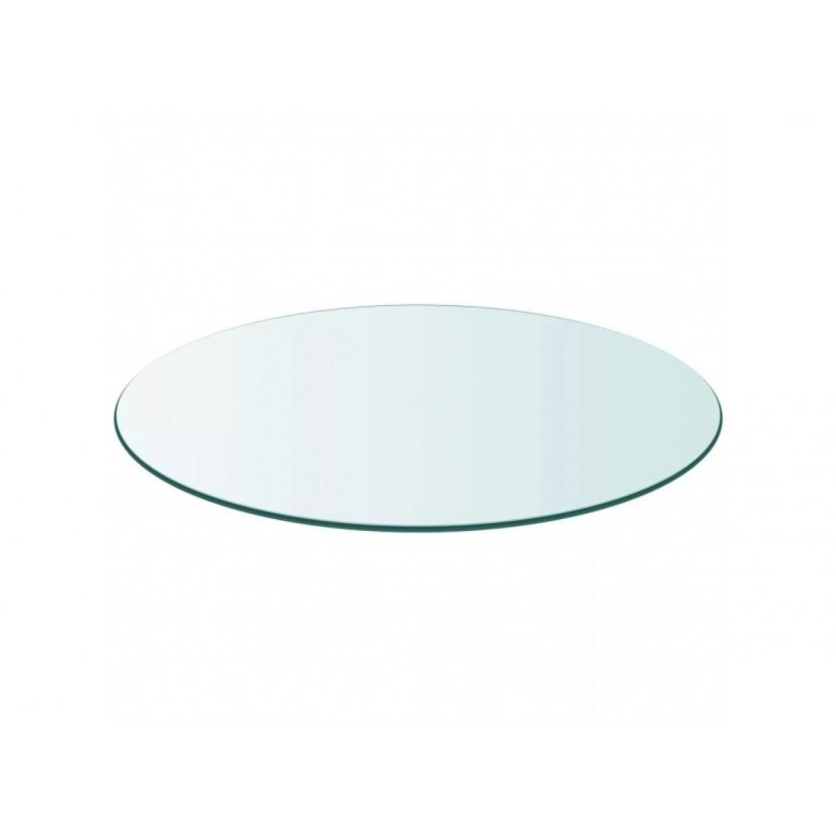 Plateau rond D90cm en verre trempé transparent - dessus de table résistant - PLATEAU