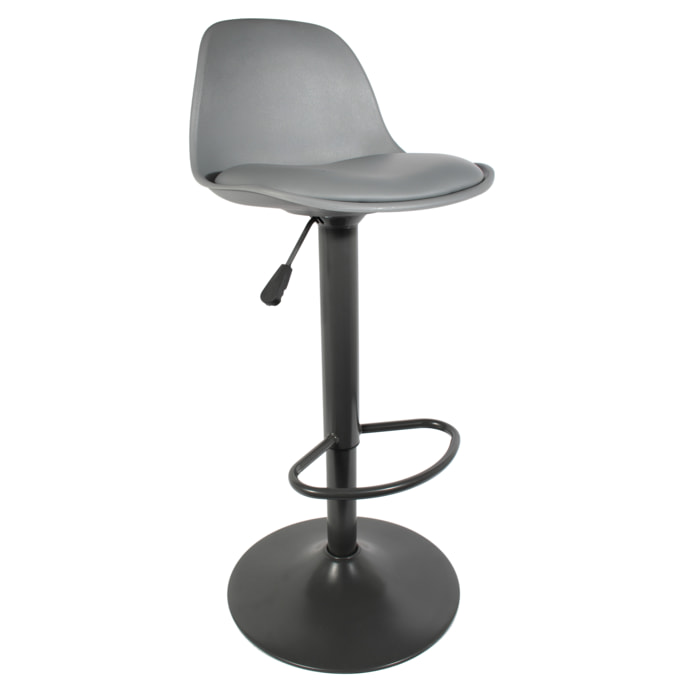 Tabouret De Bar Isak Gris - Lot De 2
