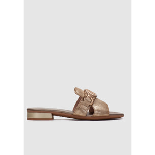 Sandalia Plana Lena Platino 2,5 cm