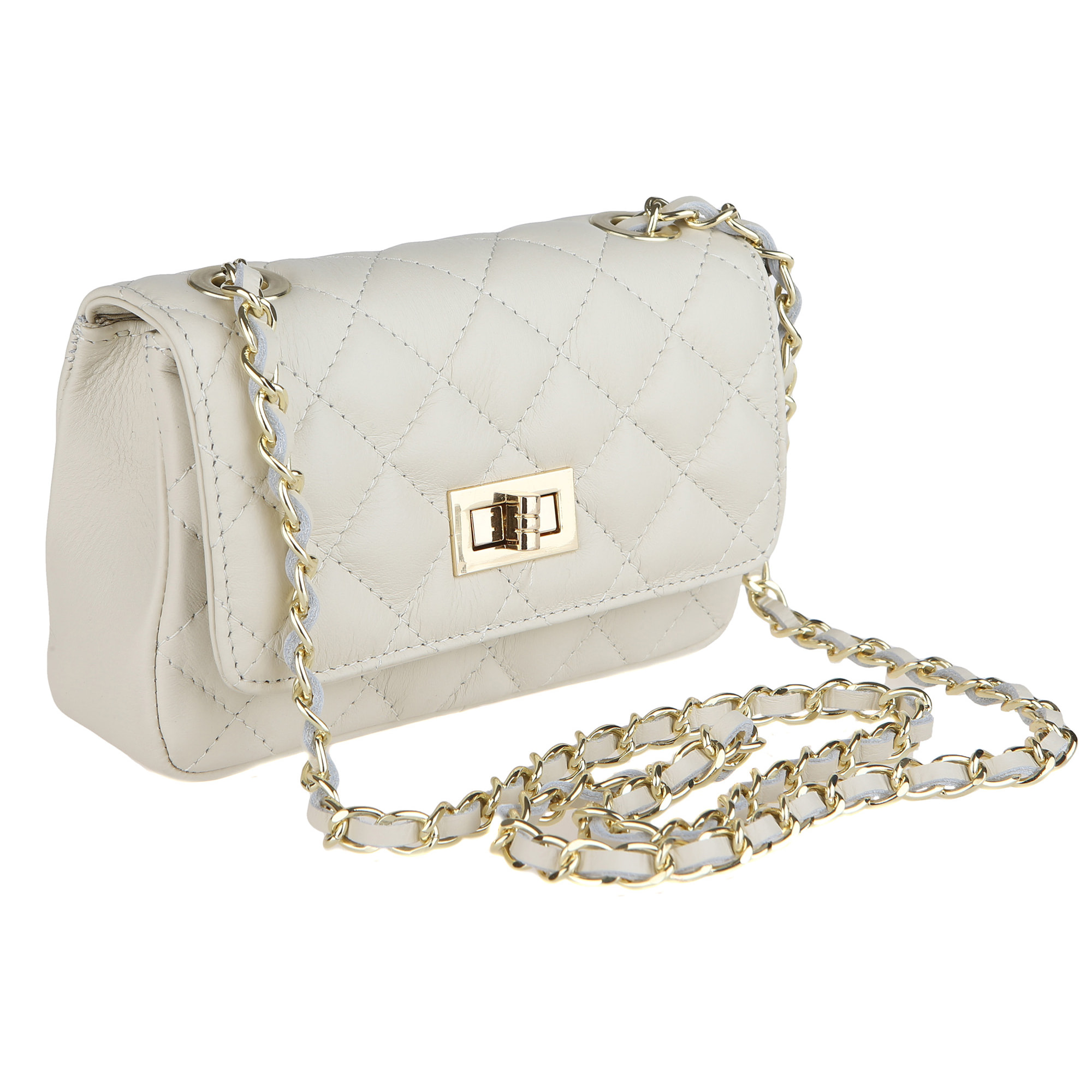 Chicca Borse Borsetta Clutch Beige