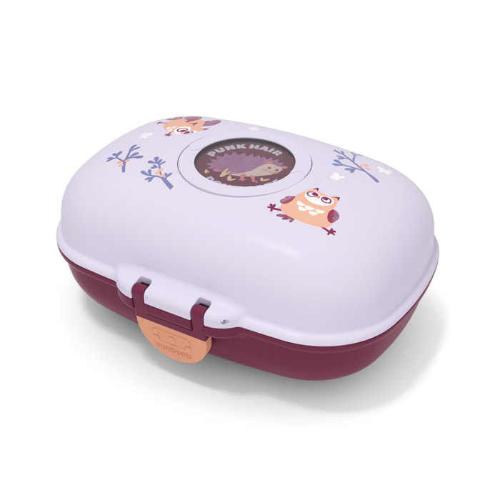 Boîte à goûter enfant Gram 600ml Violet Chouette
