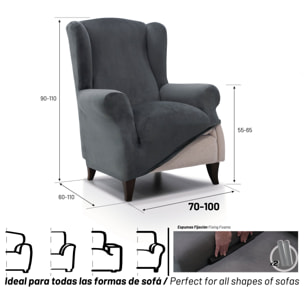 Funda TERCIOPELO ANTIMANCHAS Multi elástica para OREJERO modelo VERONICA