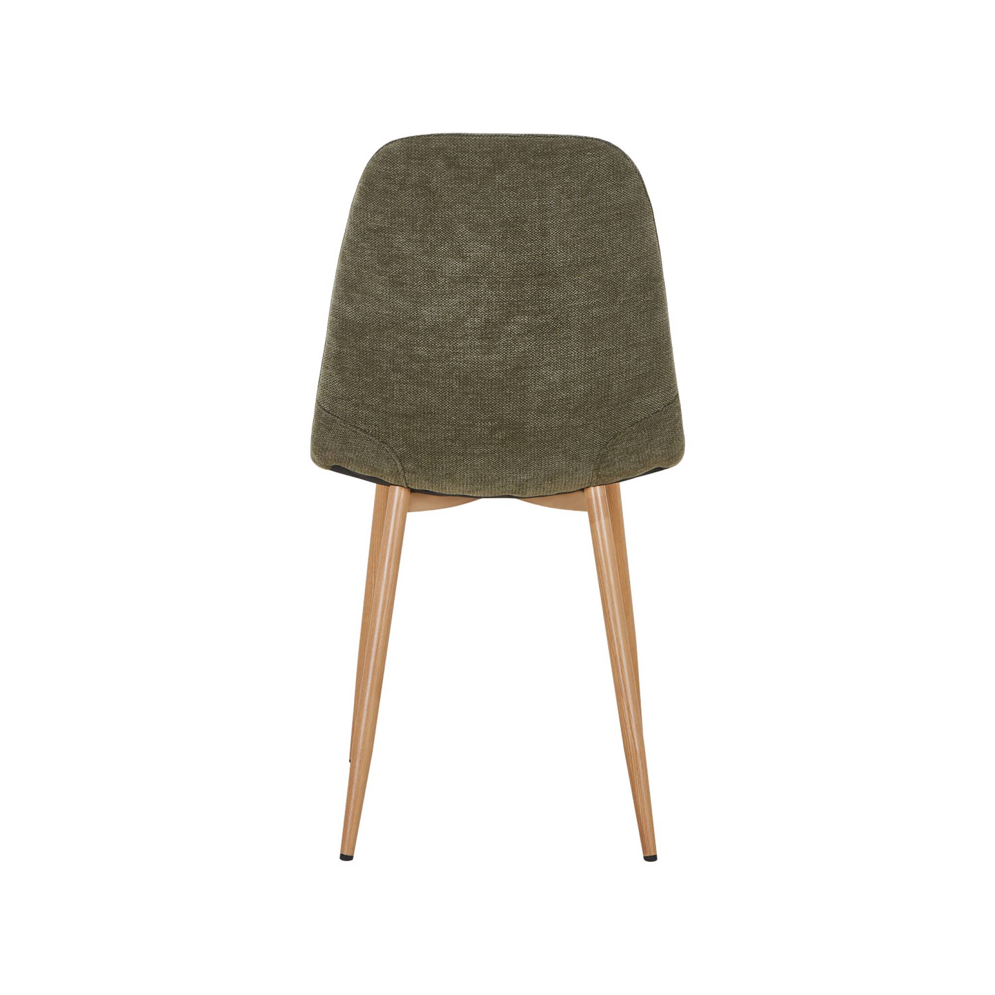 Chaise décor bois et tissu (lot de 2) VERA