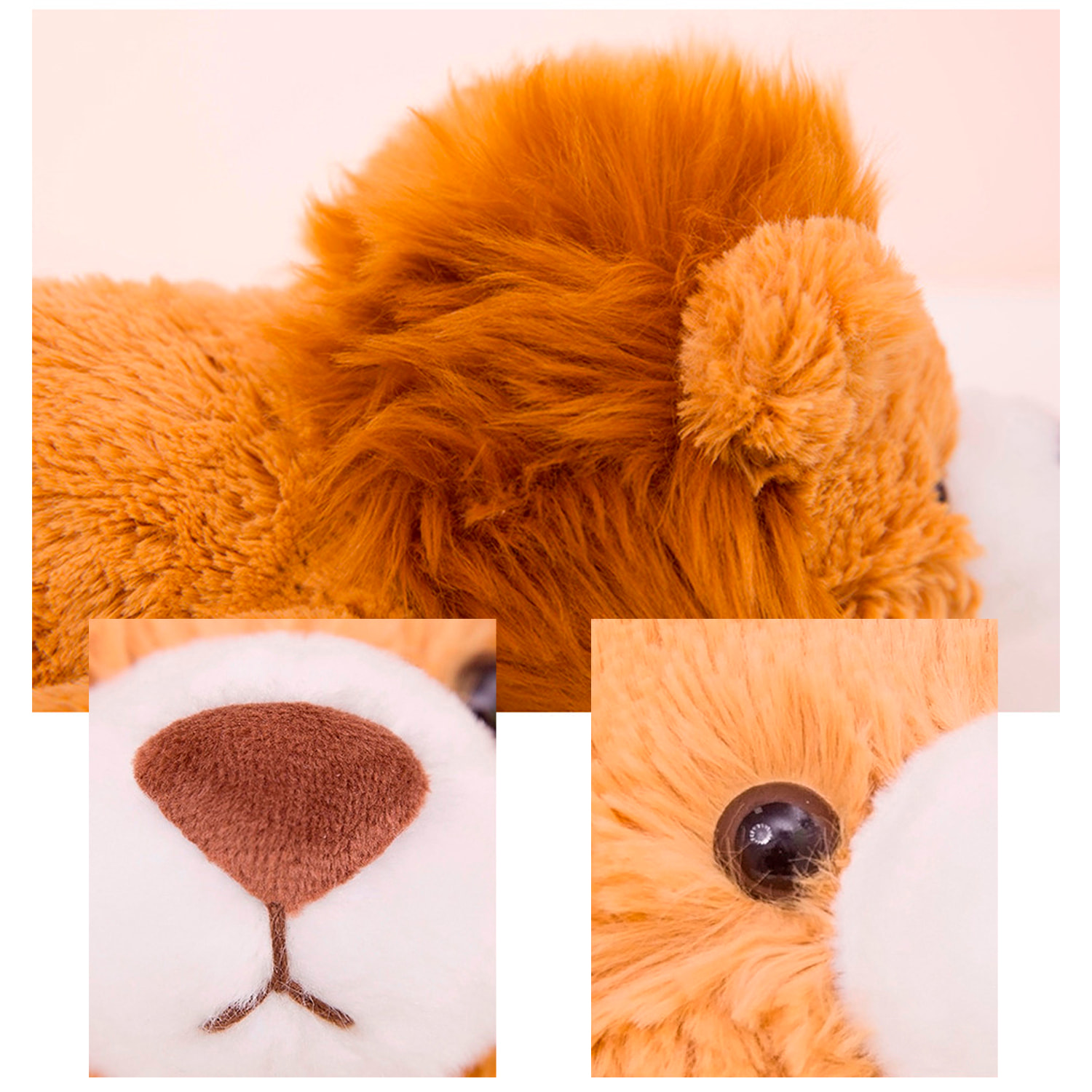 Peluche extrasuave y mullido. Diseño bebé león. 48 cm.