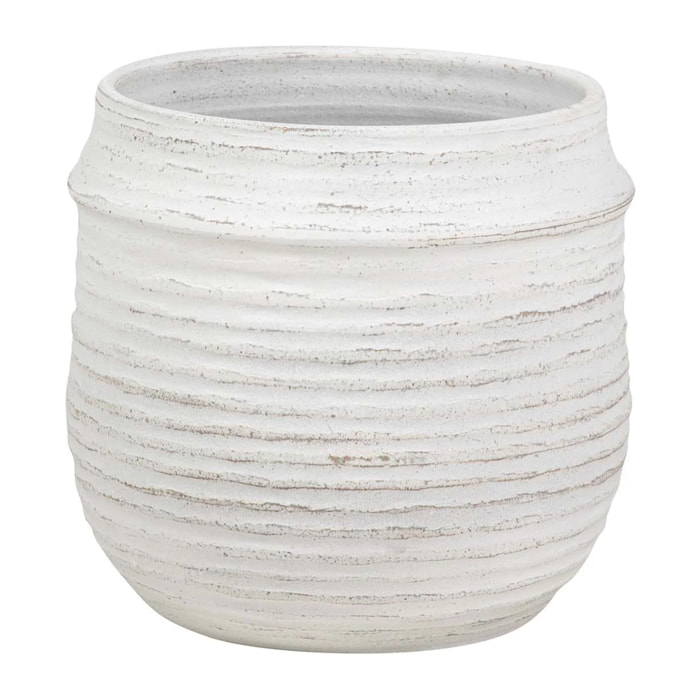 Macetero Ceramica Blanco 34x34x33 Cm