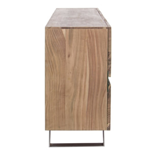 Credenza buffet in legno 4 ante 200cm con gambe in metallo Achille