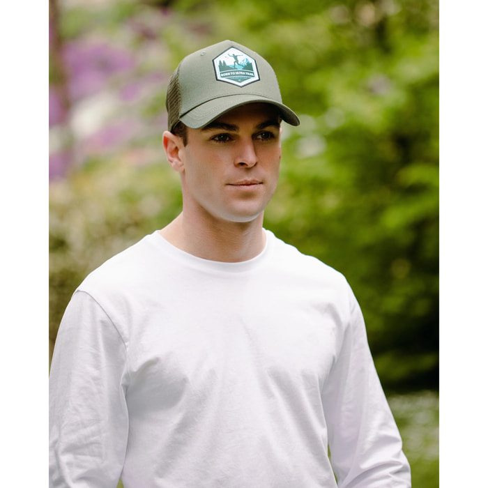 Gorra Trucker Born to Ultratrail Verde The Indian Face para hombre y mujer