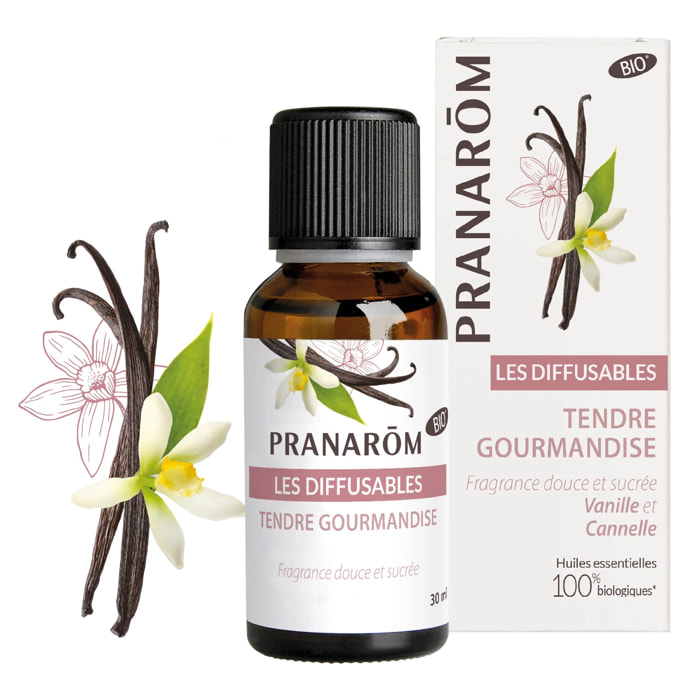 Pranarom - Huile Essentielle à diffuser Tendre gourmandise - Bio - 30 ml