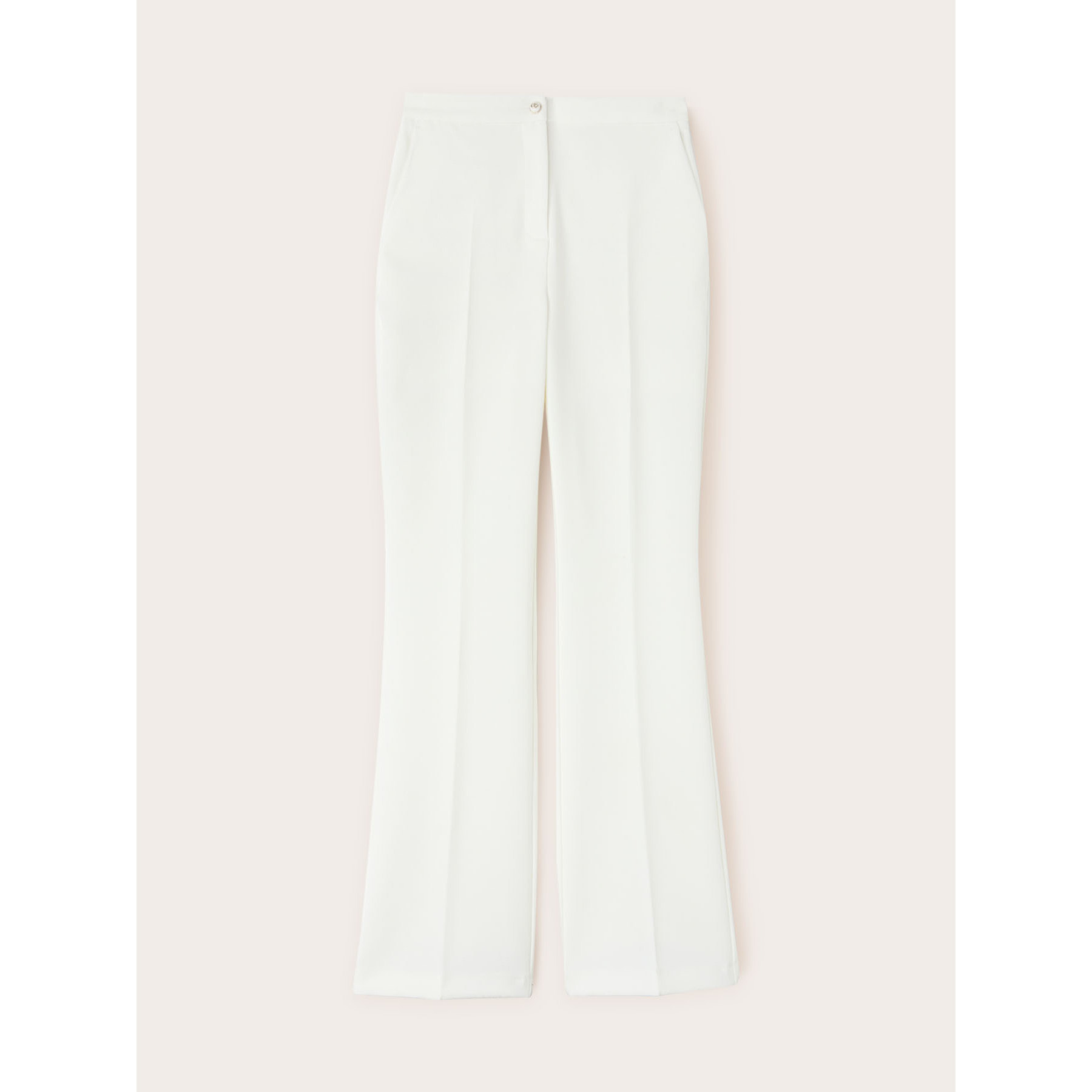 Motivi - Pantaloni palazzo con piega stirata - Bianco